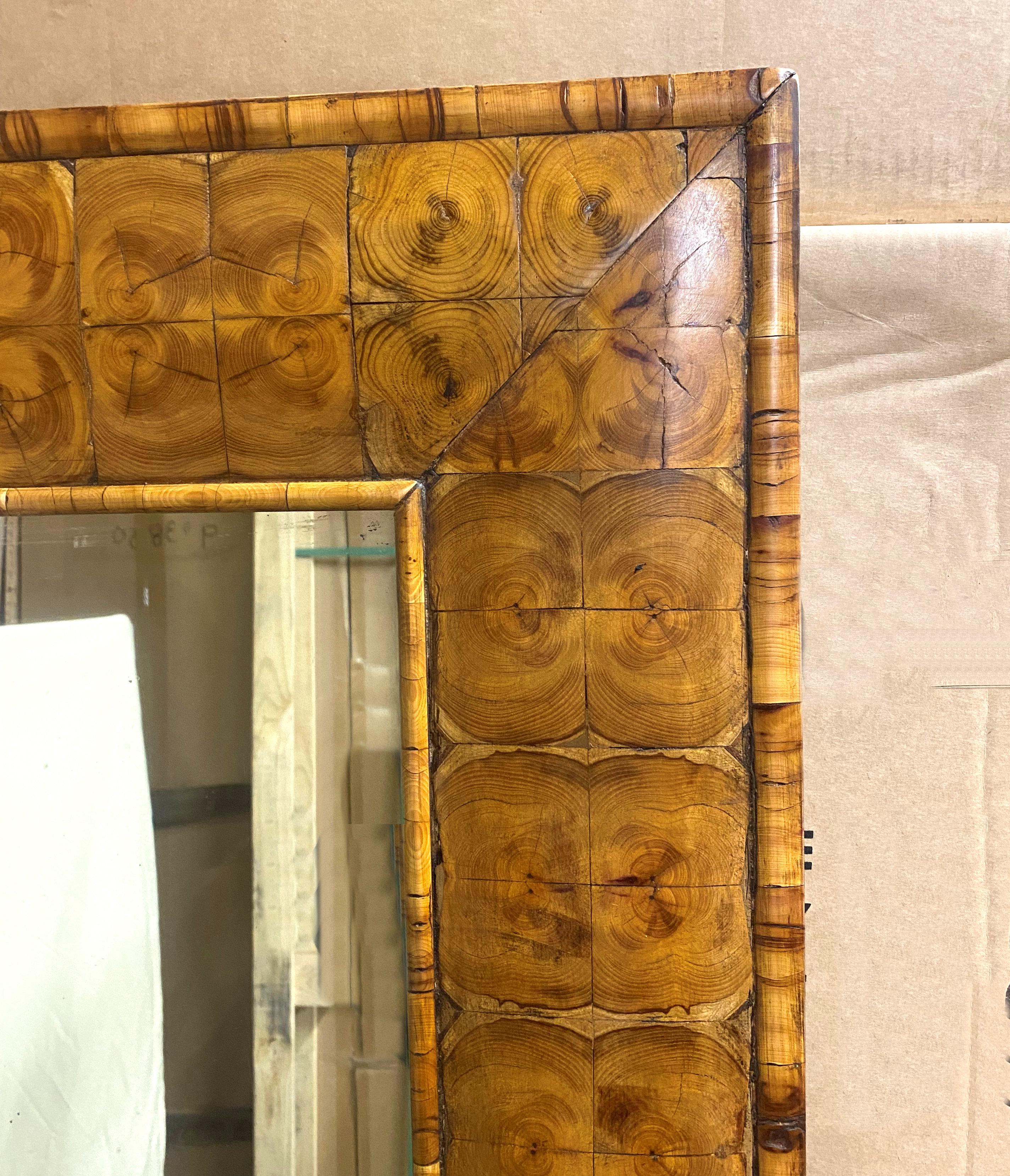 Large oversized 19th Century Yew Veneered Mirror For Sale 5