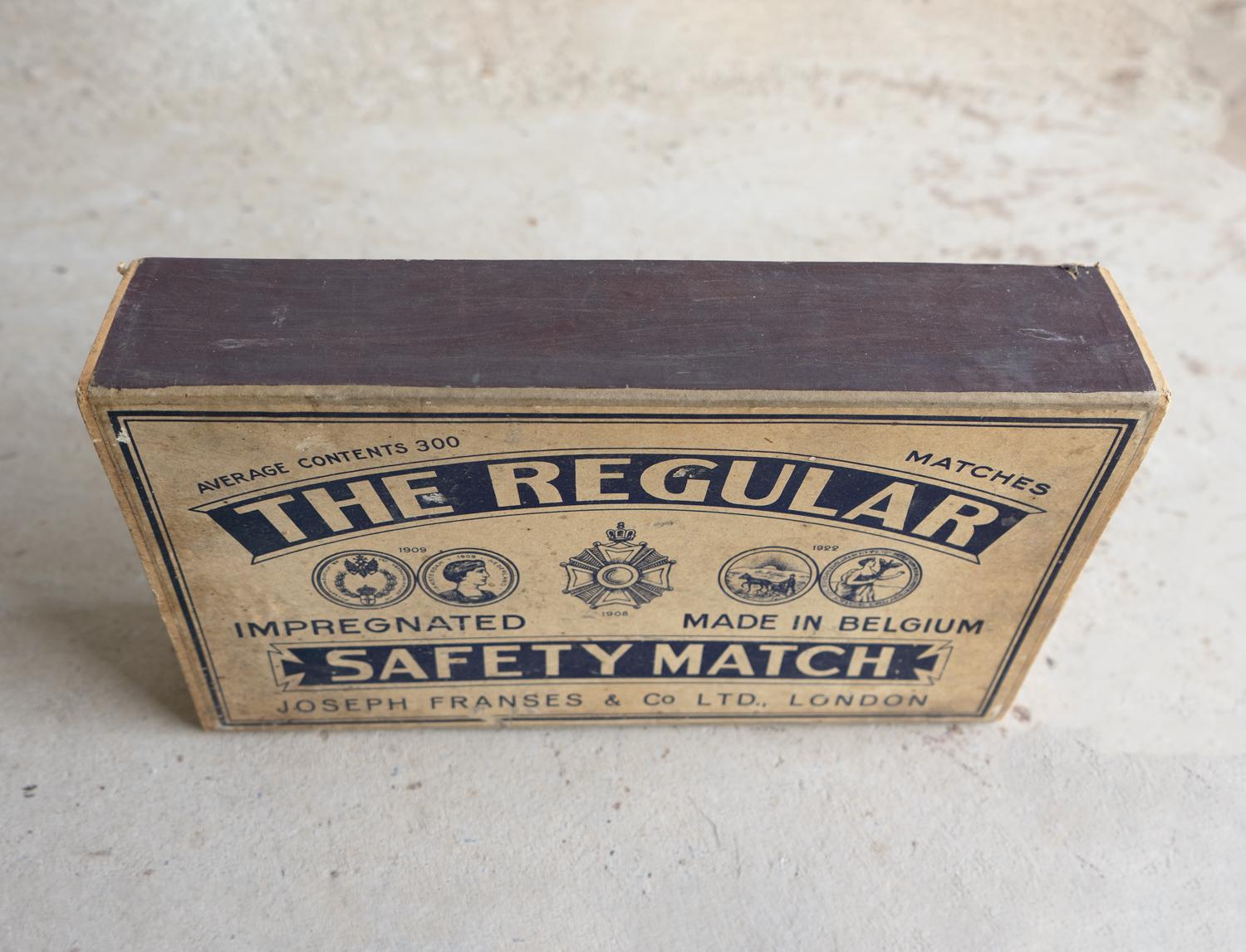 Large Oversized Antique Advertising Matchbox And Contents, 1920s For Sale 3