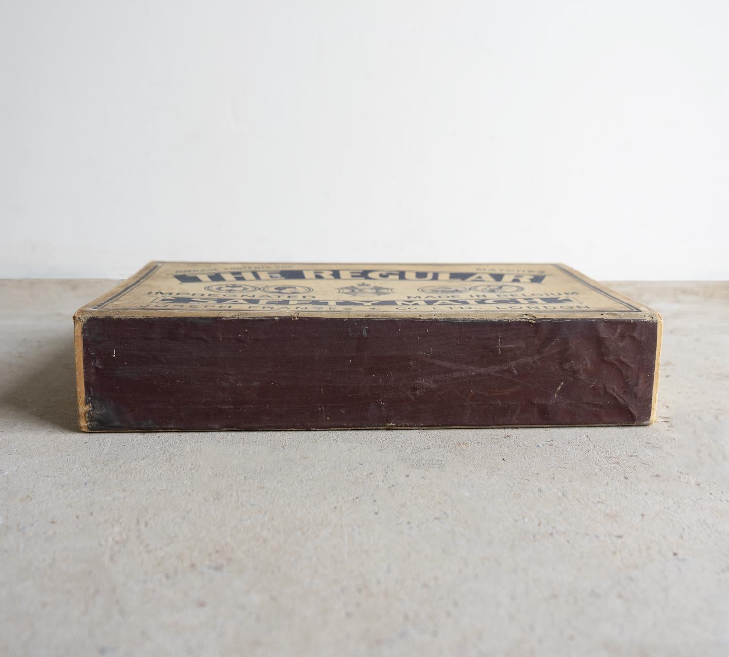 Large Oversized Antique Advertising Matchbox And Contents, 1920s For Sale 4