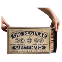 Large Oversized Antique Advertising Matchbox And Contents, 1920s