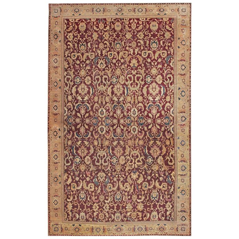 Tappeto indiano antico in lana di Agra della Nazmiyal Collection, 16 ft 6 in x 27 ft 3 in