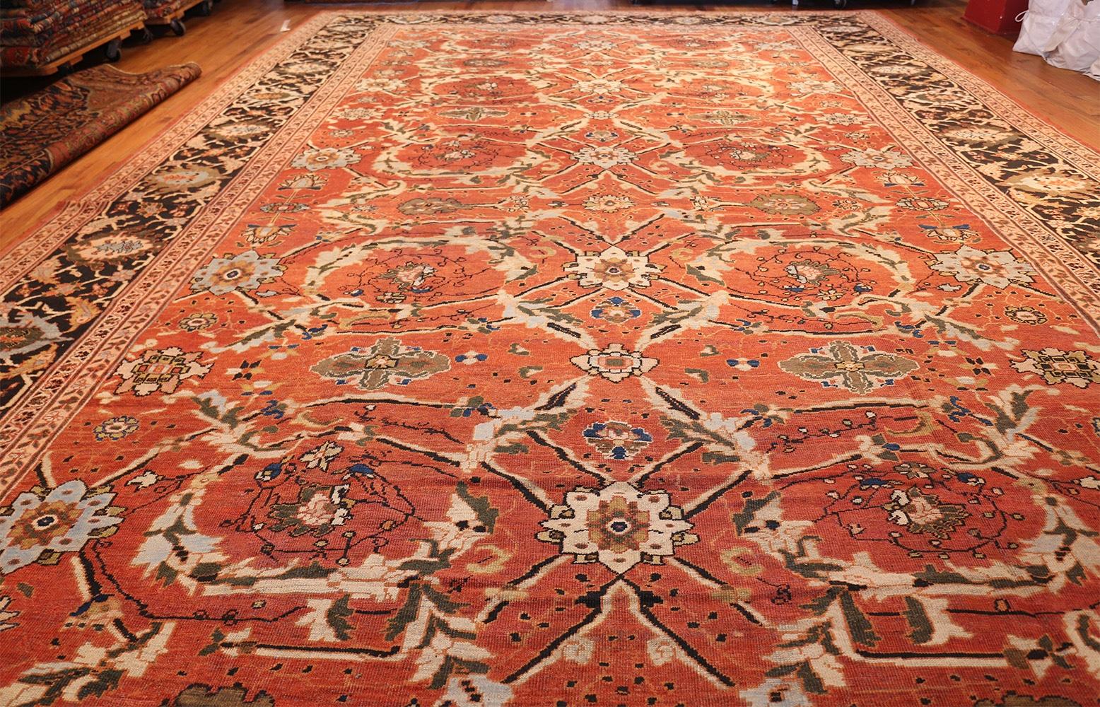 Tapis persan ancien de Sultanabad. 14 pieds 5 po. x 21 pieds 9 po. en vente 6