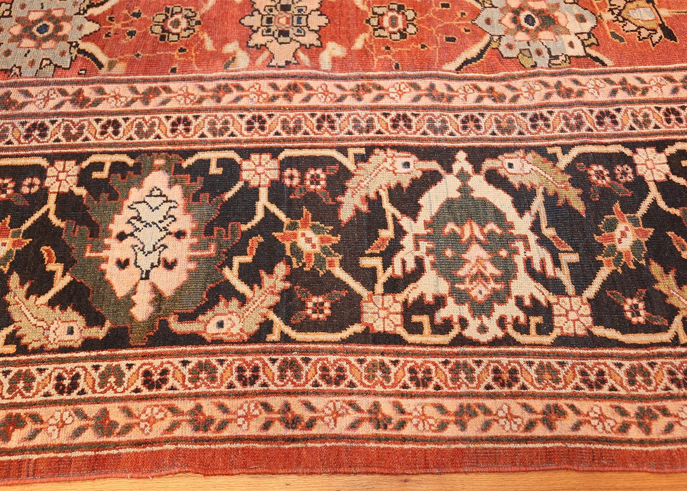Beautiful Large Oversized Antique Persian Rust Color Sultanabad Rug, Country of Origin: Persia, Circa date: Late 19th Century. Size: 14 ft 5 in x 21 ft 9 in (4.39 m x 6.63 m)

