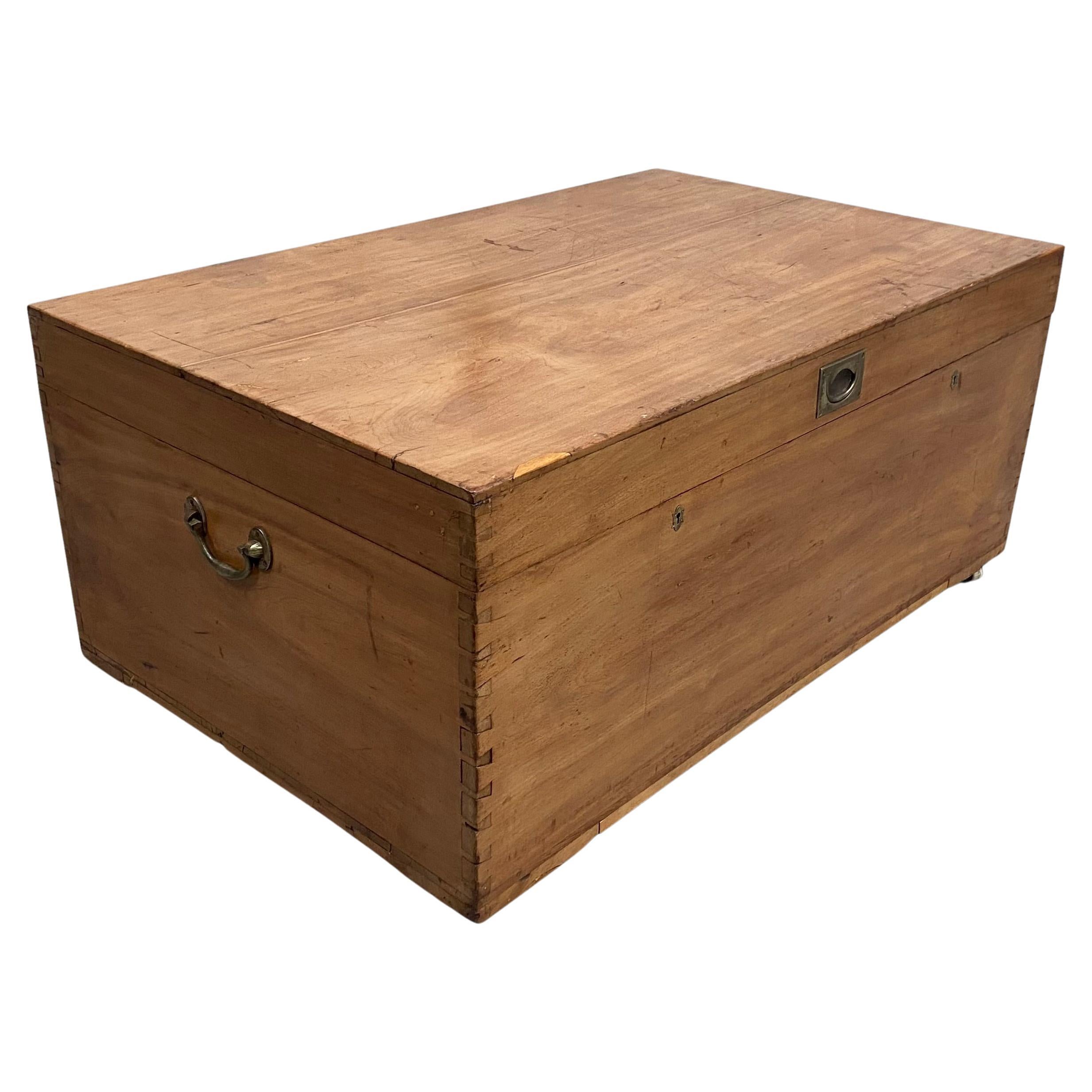 Large/Oversized Camphor MilitaryCampaign Trunk/Chest/Box For Sale