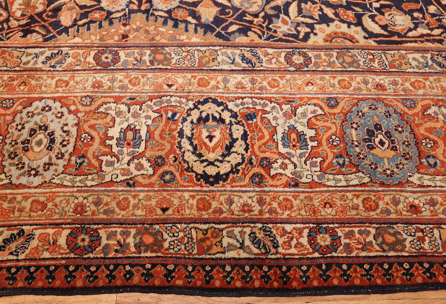 Wool Antique Persian Tabriz Rug. Size: 14 ft 8 in x 22 ft  For Sale