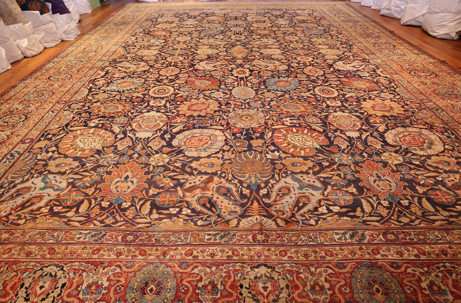 Antique Persian Tabriz Rug. Size: 14 ft 8 in x 22 ft  For Sale 2