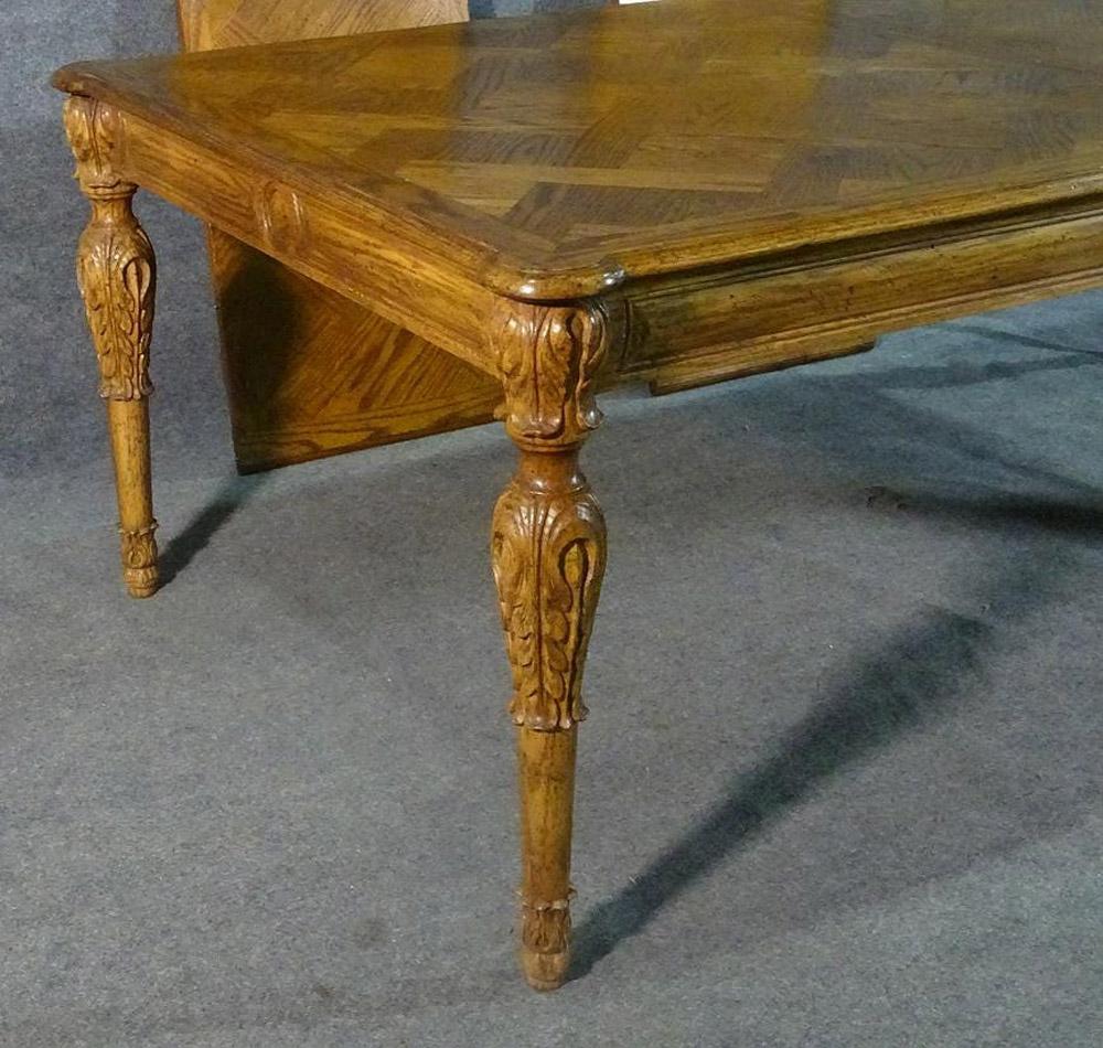 This is a very well-made and stylish dining table. The table measures 30 1/4