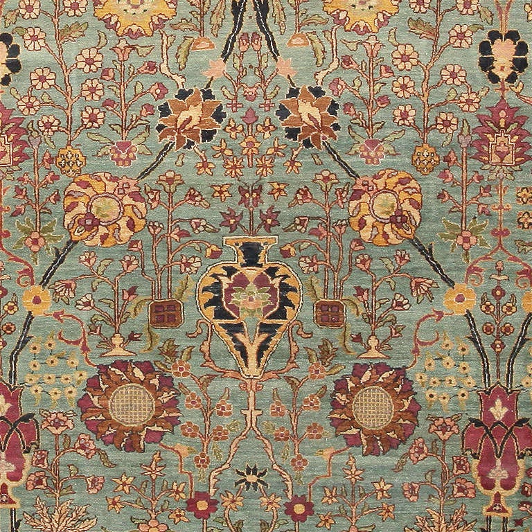 19th Century Nazmiyal Collection Antique Indian Agra Rug. 15' 10