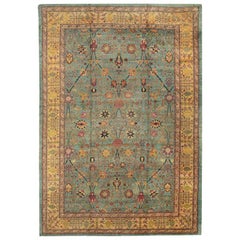 Nazmiyal Collection Antique Indian Agra Rug. 15' 10" x 23'