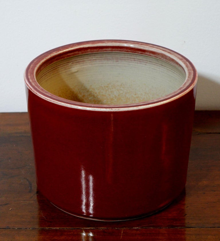Large OxbloodGlazed Brush Holder/Pot, 19th Century For Sale at 1stDibs