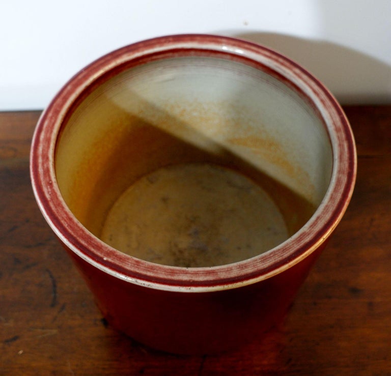 Large OxbloodGlazed Brush Holder/Pot, 19th Century For Sale at 1stDibs