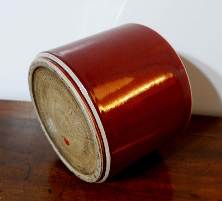 Large OxbloodGlazed Brush Holder/Pot, 19th Century For Sale at 1stDibs