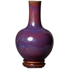 Large Oxblood Vase with Qianlong Nin Choi Mark