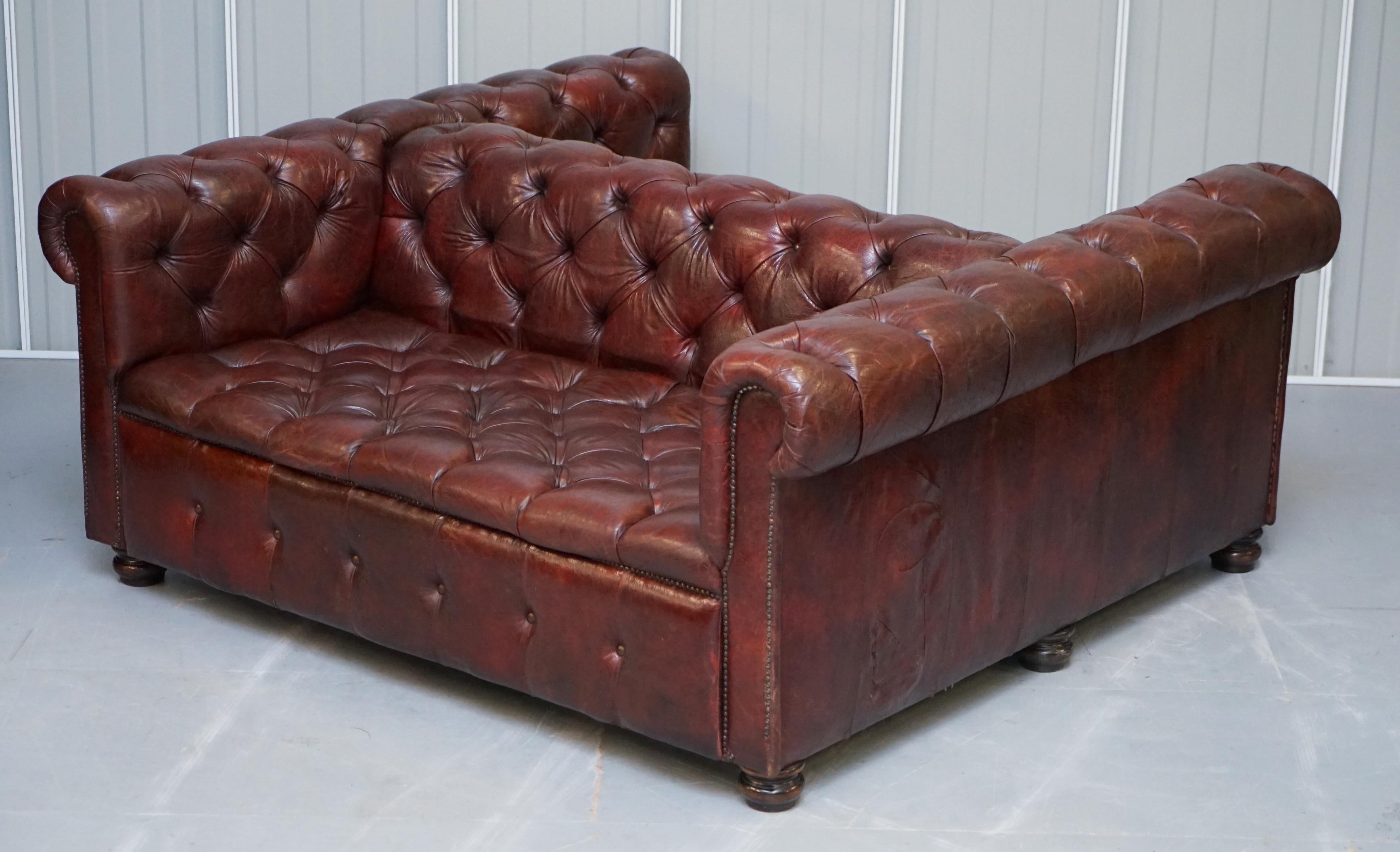 double sided leather couch