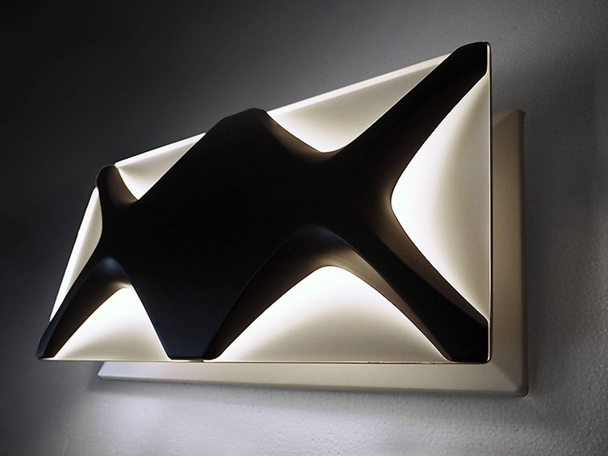 Space Age Large Oyster Light Panel by Klaus Link in the manner Staff, Germany, 1968 For Sale