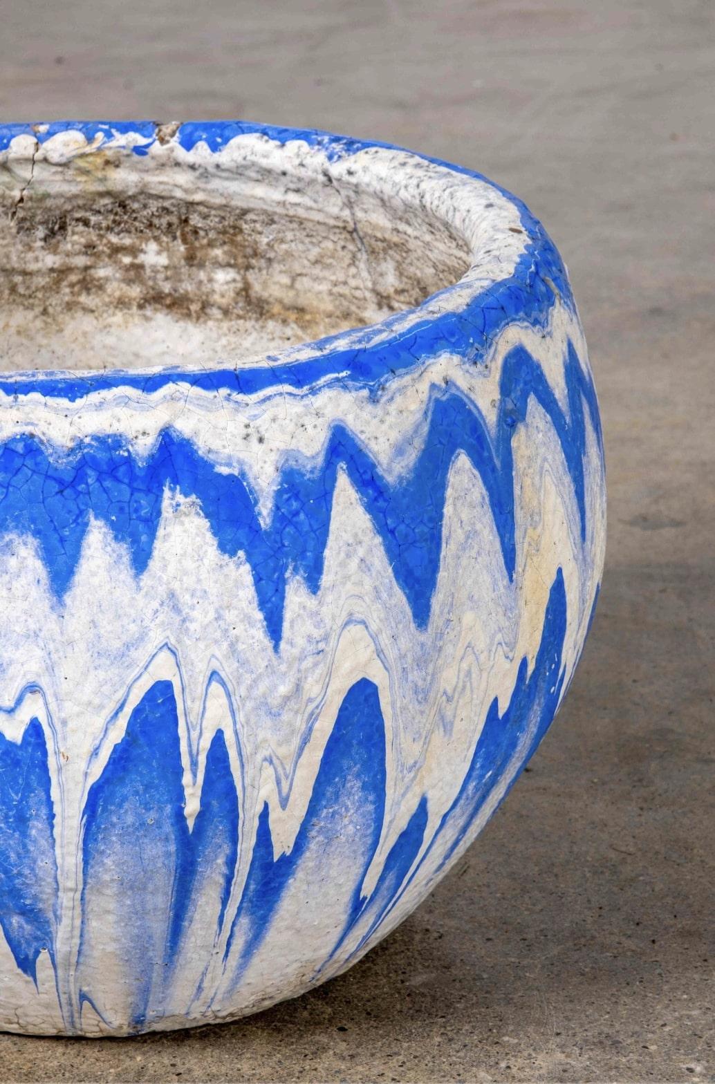 American Large Ozark Pot, Blue For Sale