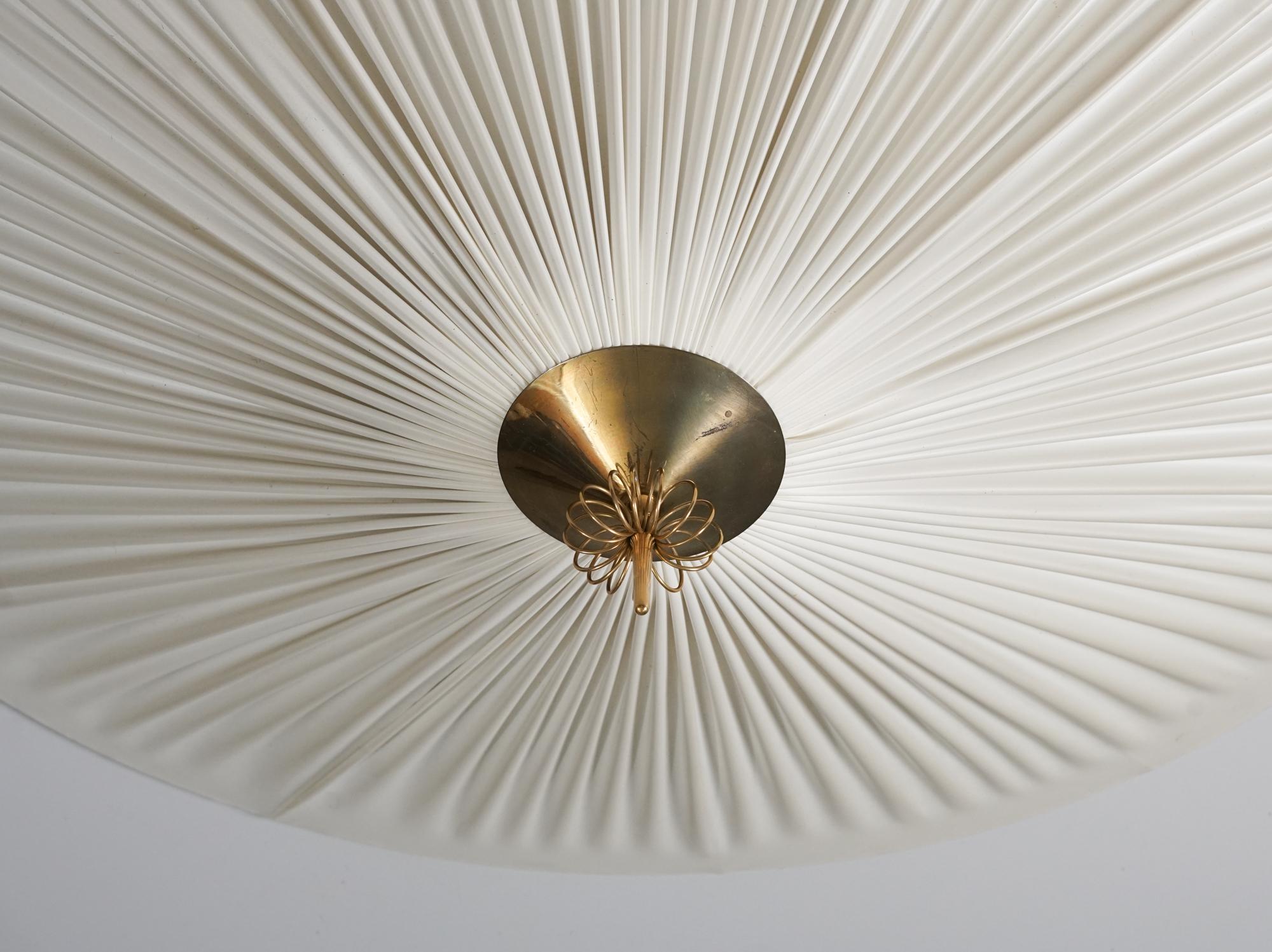 Finnish Large Paavo Tynell Model 1076/80220 Flush Mount for Idman Oy, Mid-20th Century