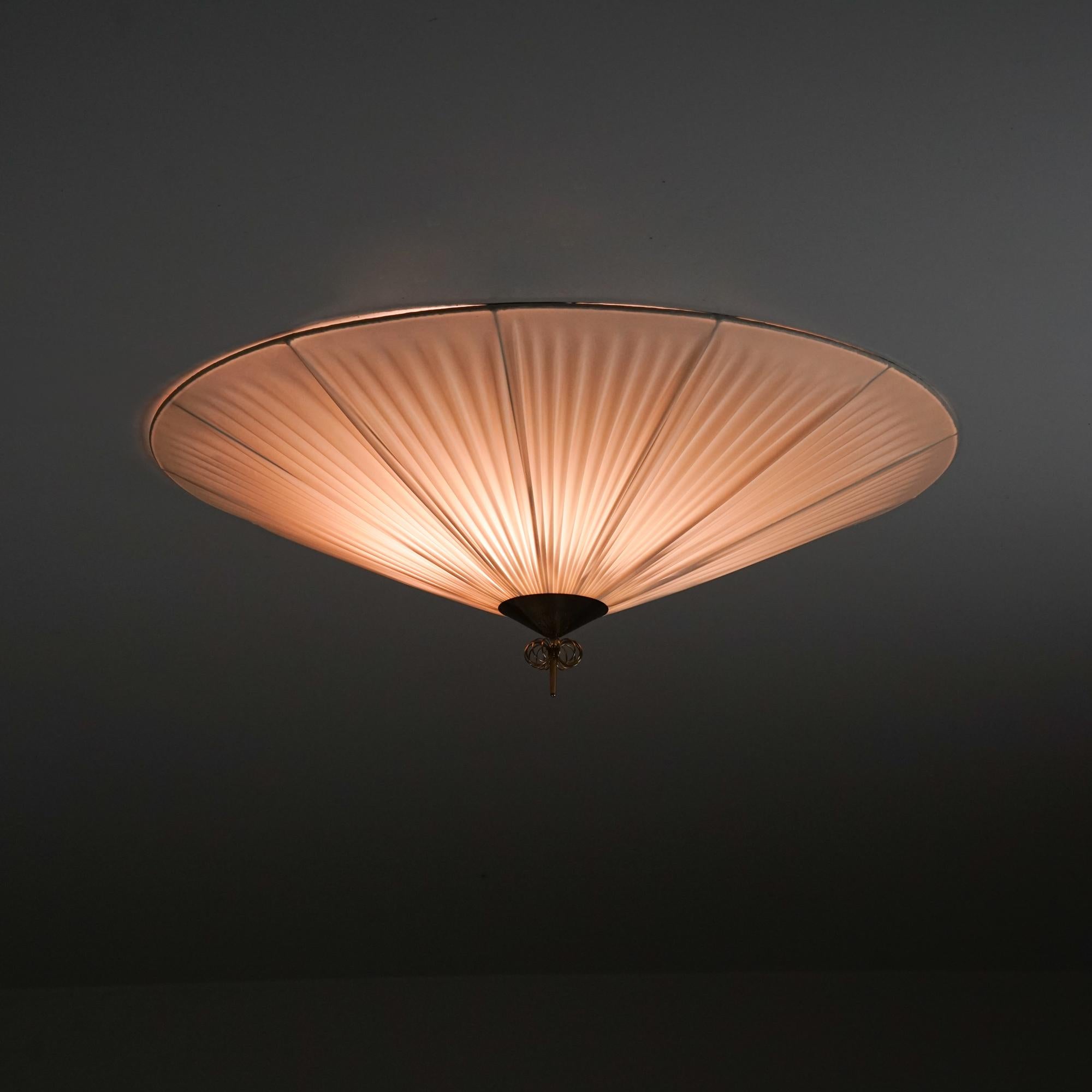 Large Paavo Tynell Model 1076/80220 Flush Mount for Idman Oy, Mid-20th Century 1