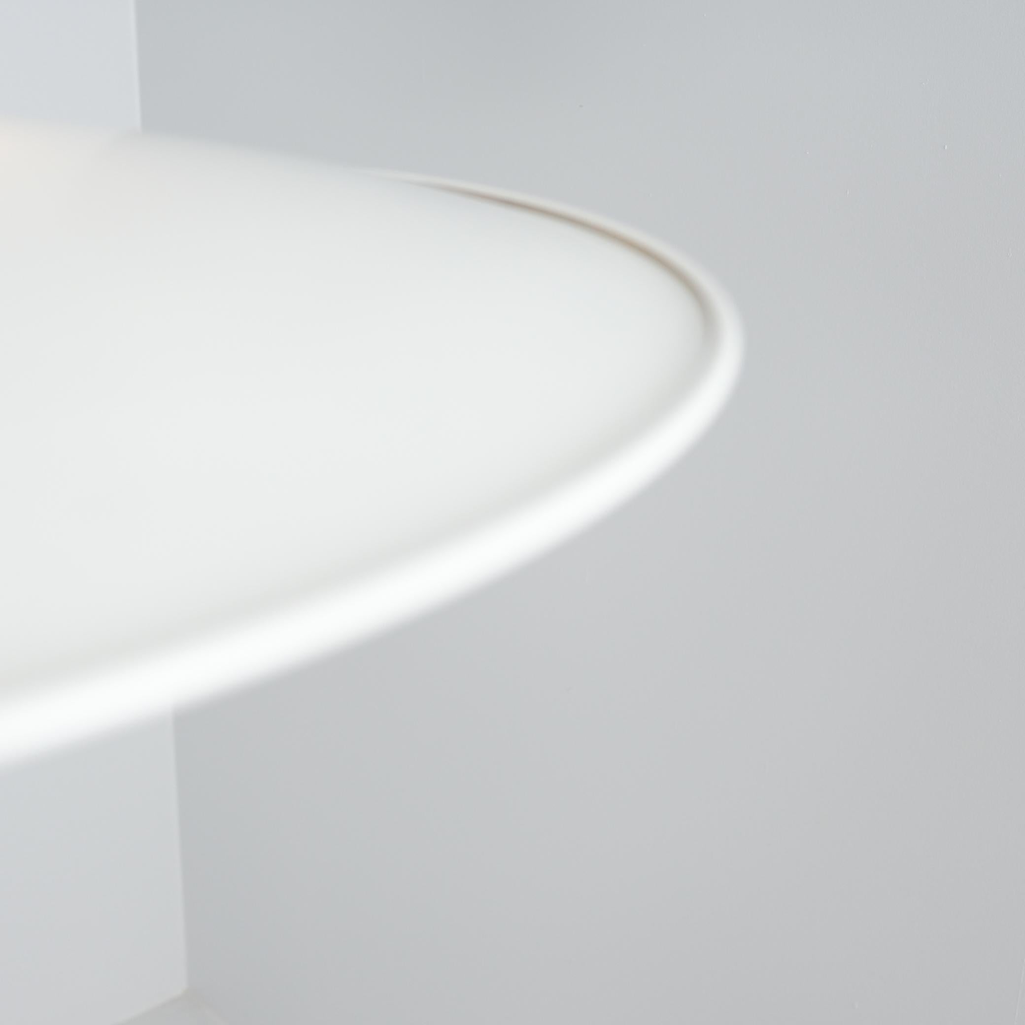 Large Paavo Tynell Pendant, Chromed Metal, Painted Shade, & Opaline Glass, 1950s For Sale 1
