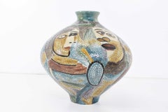Large Pablo Picasso Mosaic Ceramic Vase