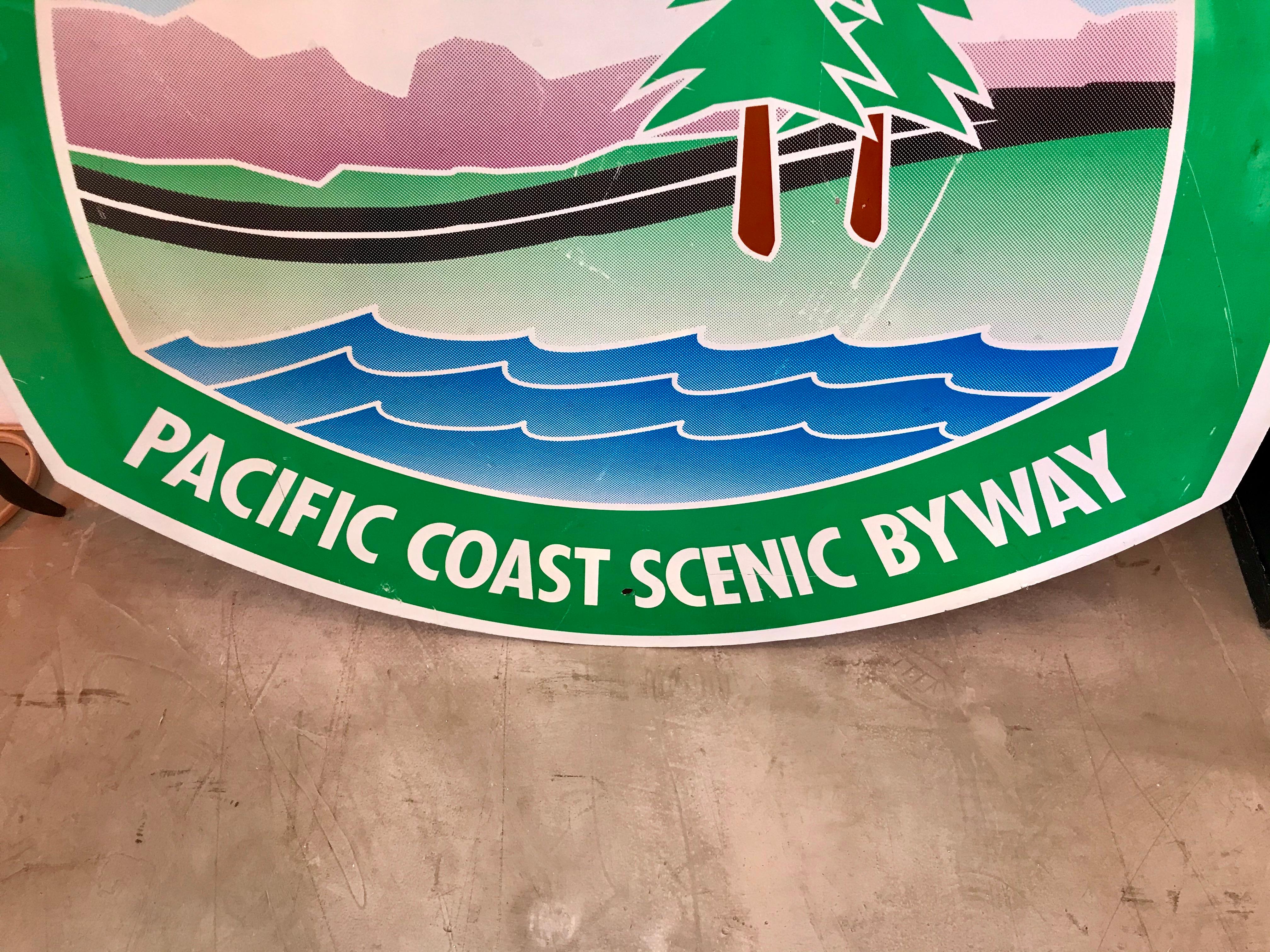Large Pacific Coast Scenic Highway Sign For Sale 2