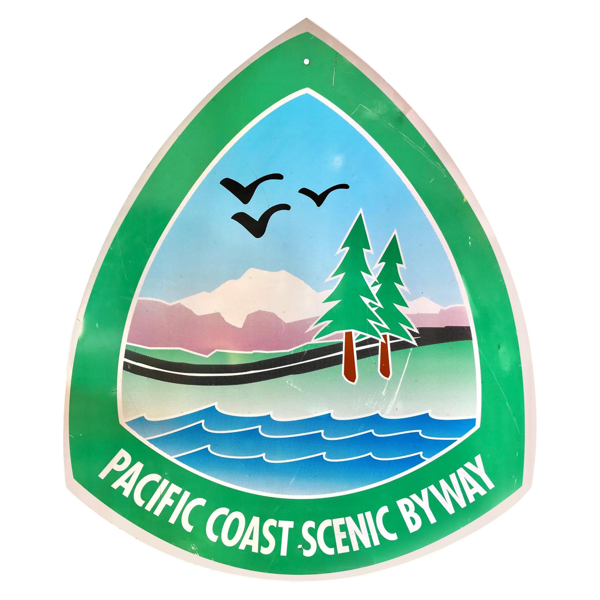 Large Pacific Coast Scenic Highway Sign For Sale