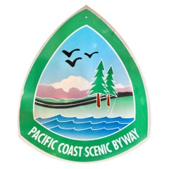 Retro Large Pacific Coast Scenic Highway Sign