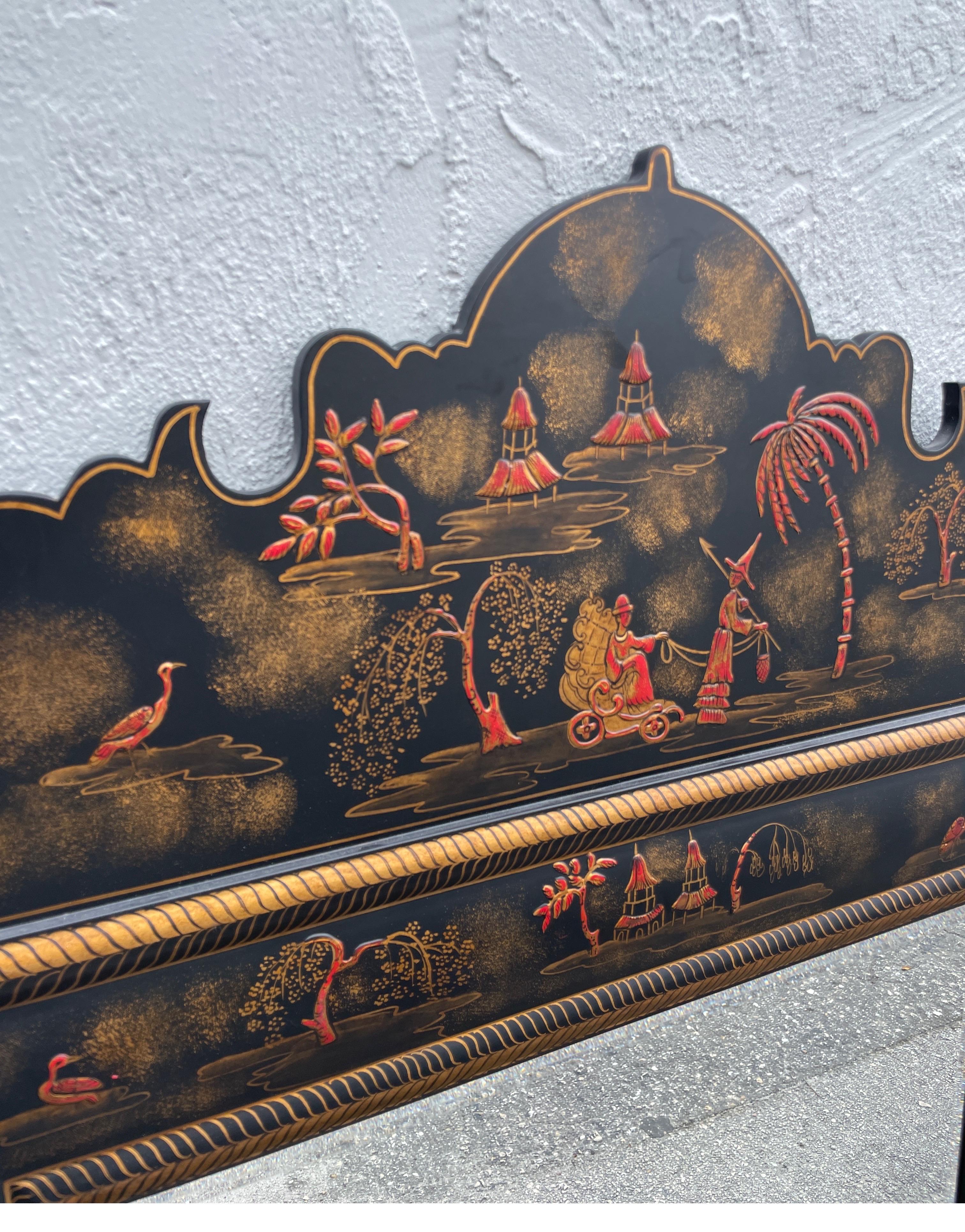 20th Century Large Pagoda Style Chinoiserie Mirror