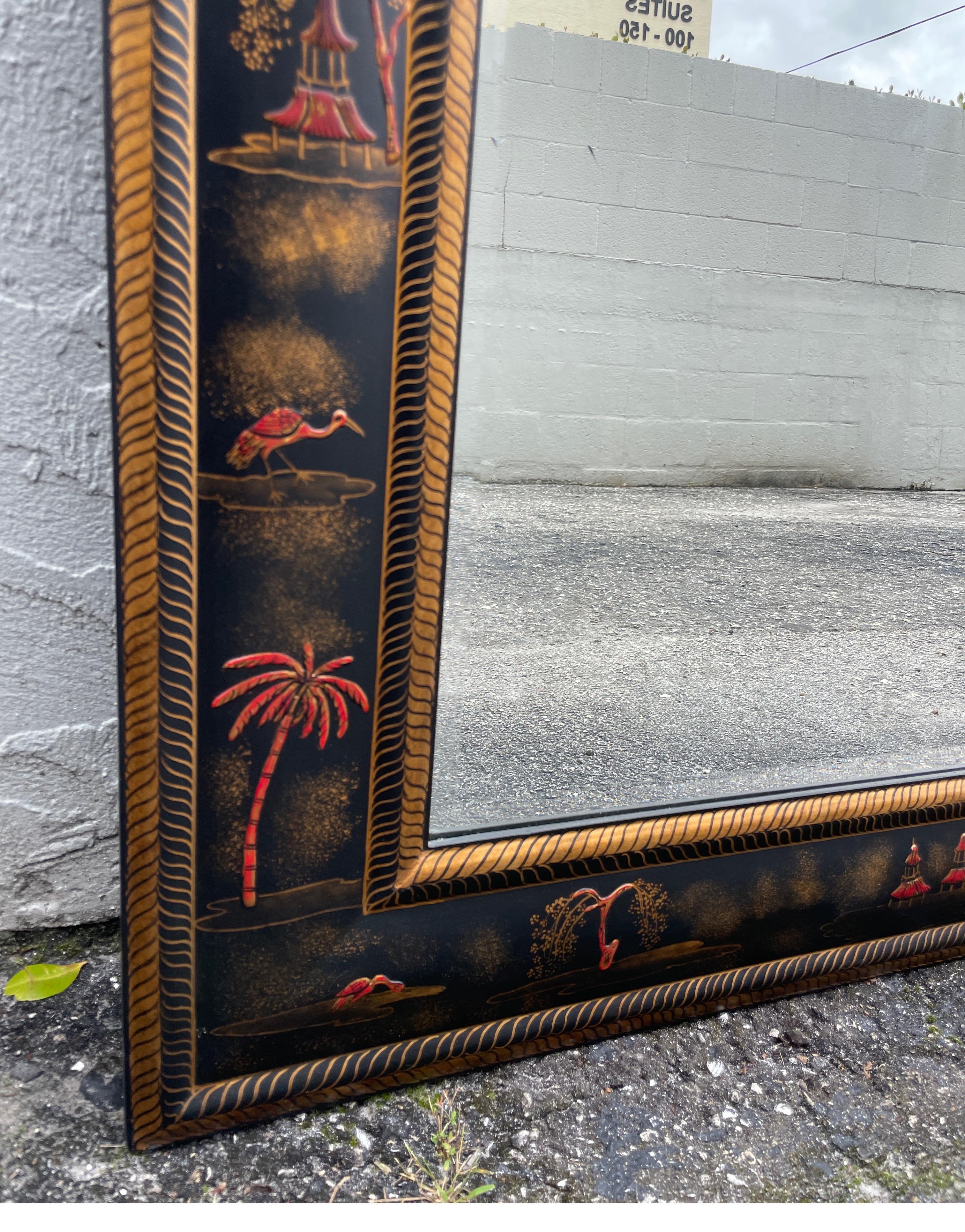 Large Pagoda Style Chinoiserie Mirror 1