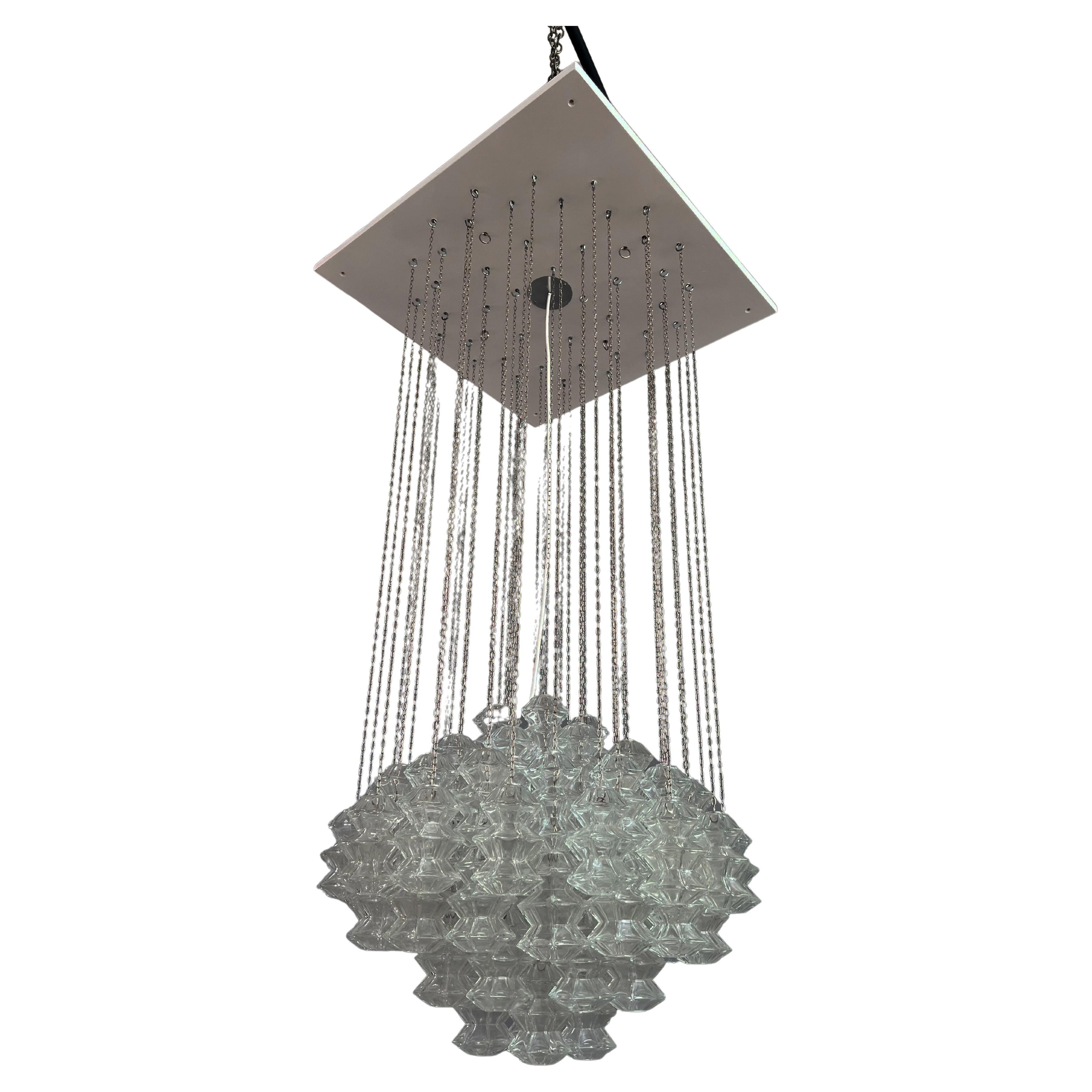 Large "Pagode" Pendant Chandelier by Kalmar, Vienna, C. 1960 For Sale