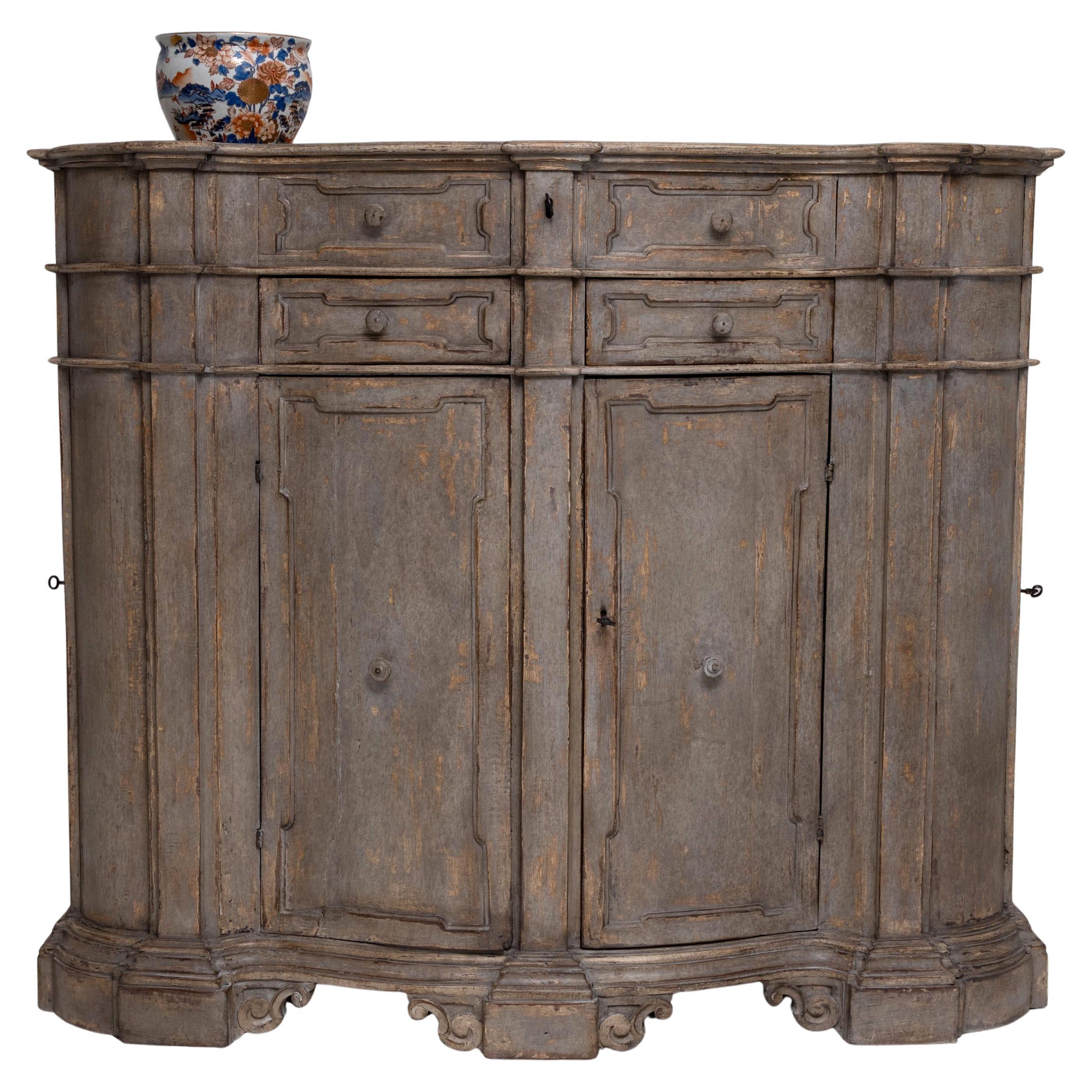 Grande buffet dipinto, Italia, XVIII secolo