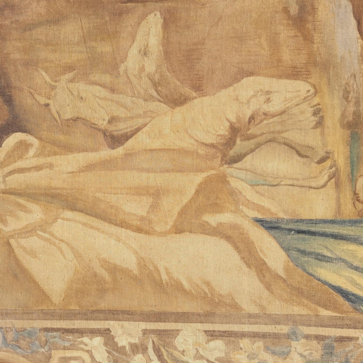 Large Painted Canvas, Figures At The Fountain, Late 19th Century im Angebot 10