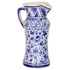 Large Painted Ceramic Pitcher 