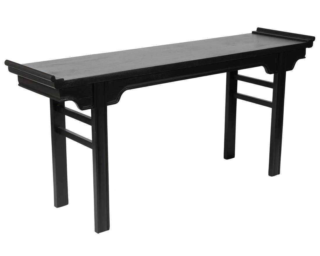 Large painted Chinese altar table, black.