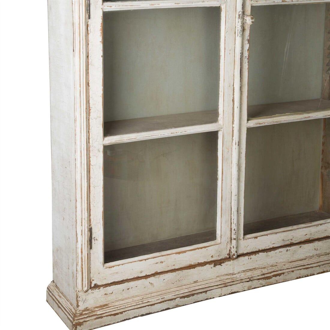 Large French painted vitrine / display cabinet, circa 1900.