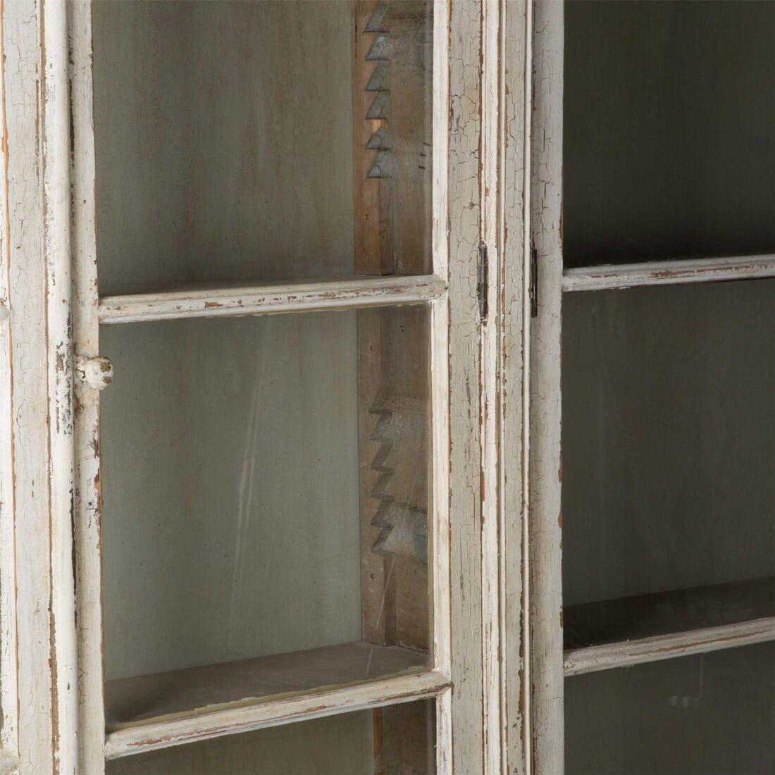 French Large Painted Display Cabinet