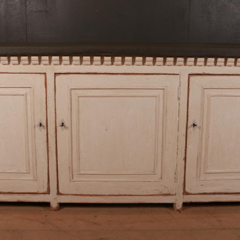 Large Painted French Sideboard In Good Condition In Leamington Spa, Warwickshire