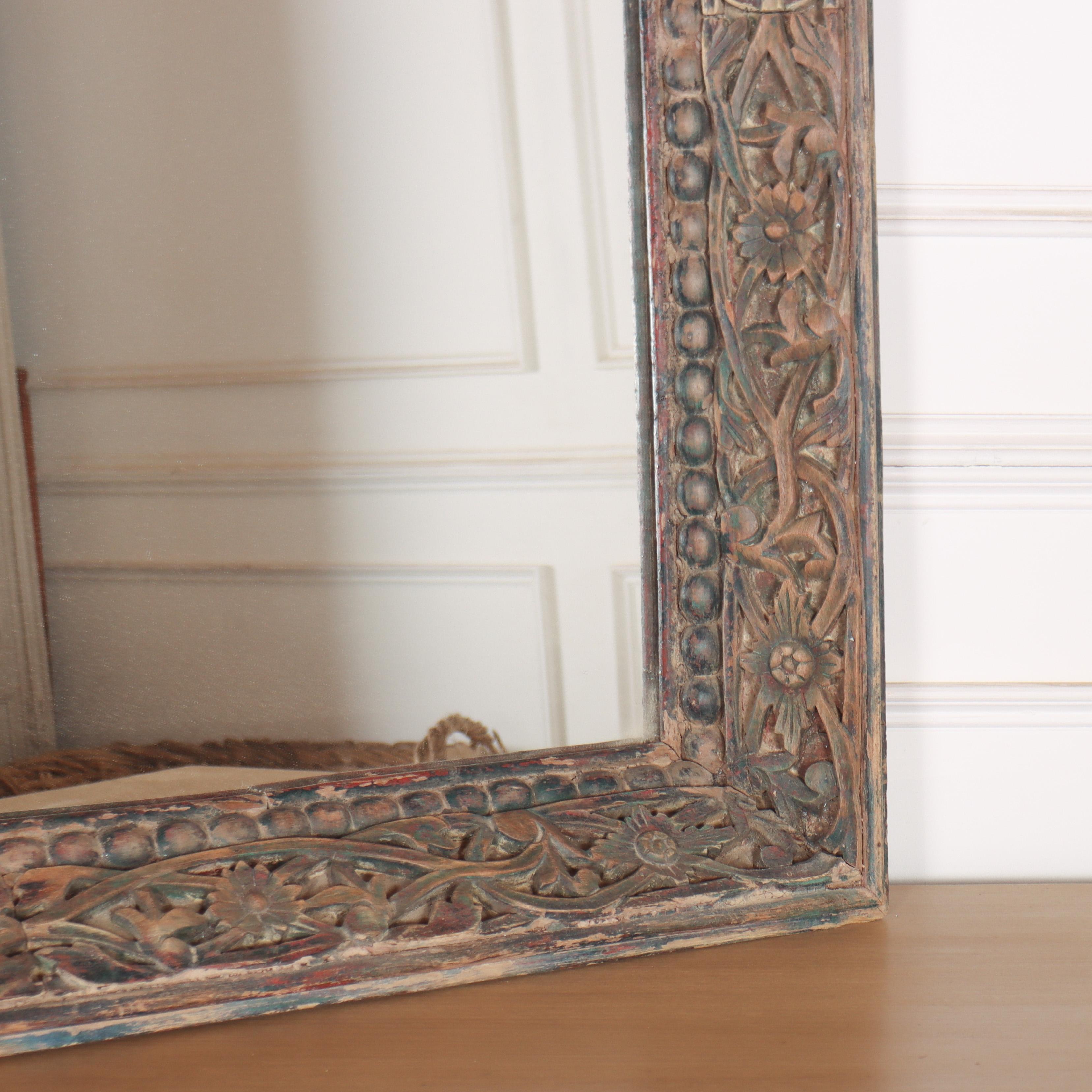 Victorian Large Painted Fretwork Mirror For Sale