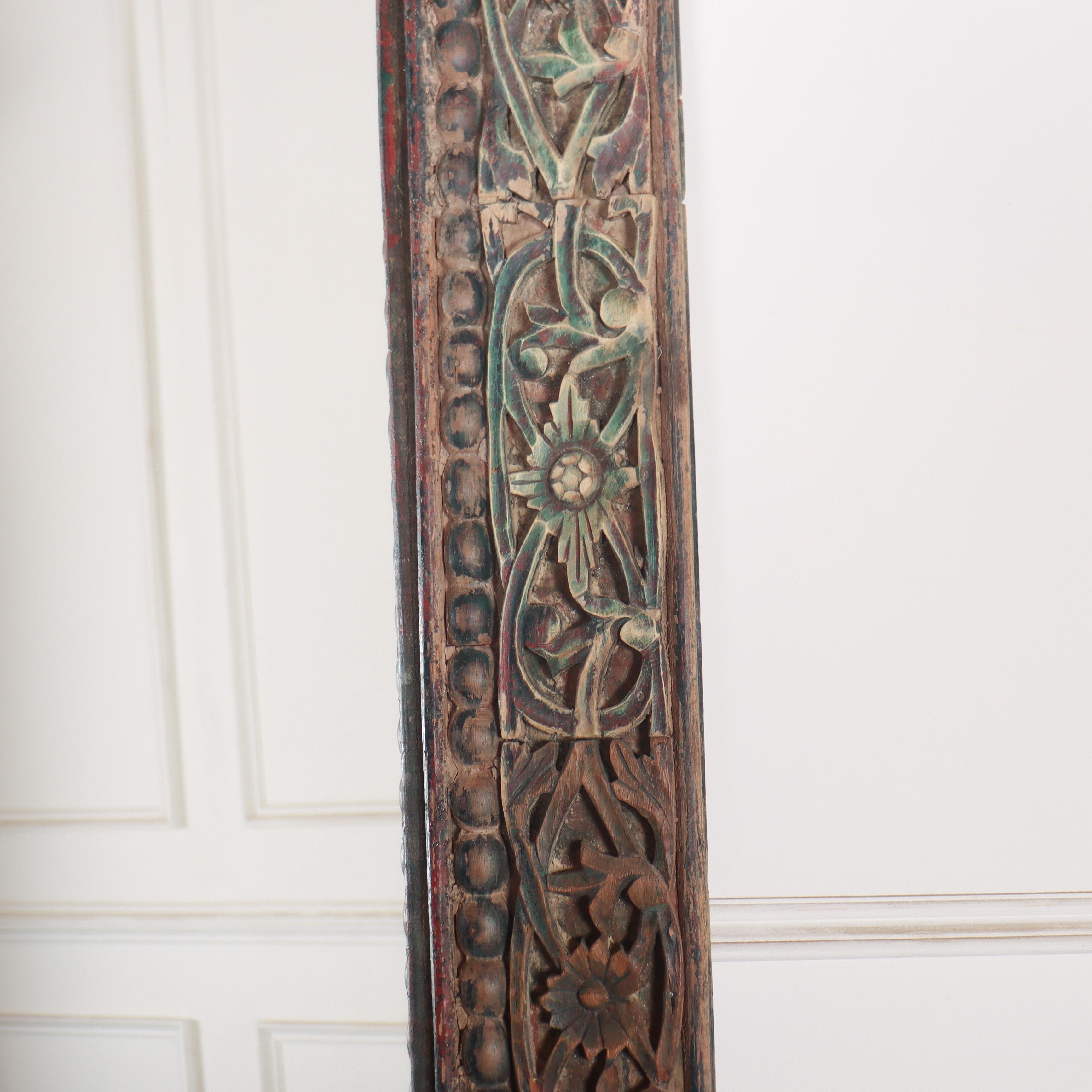 Large Painted Fretwork Mirror In Good Condition For Sale In Leamington Spa, Warwickshire