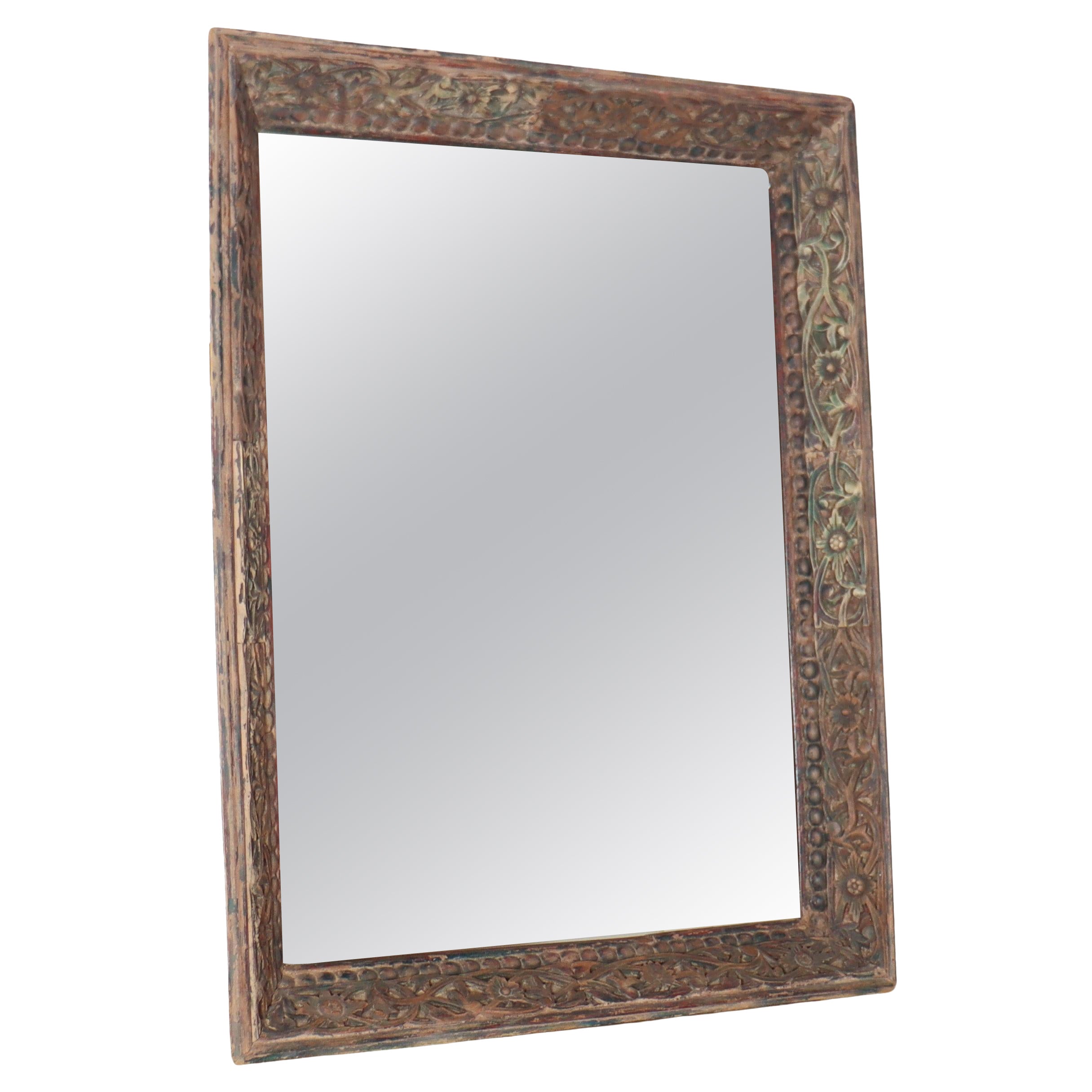 Large Painted Fretwork Mirror