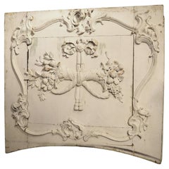 Gran puerta pintada Luis XVI Chateau Boiserie, circa 1760