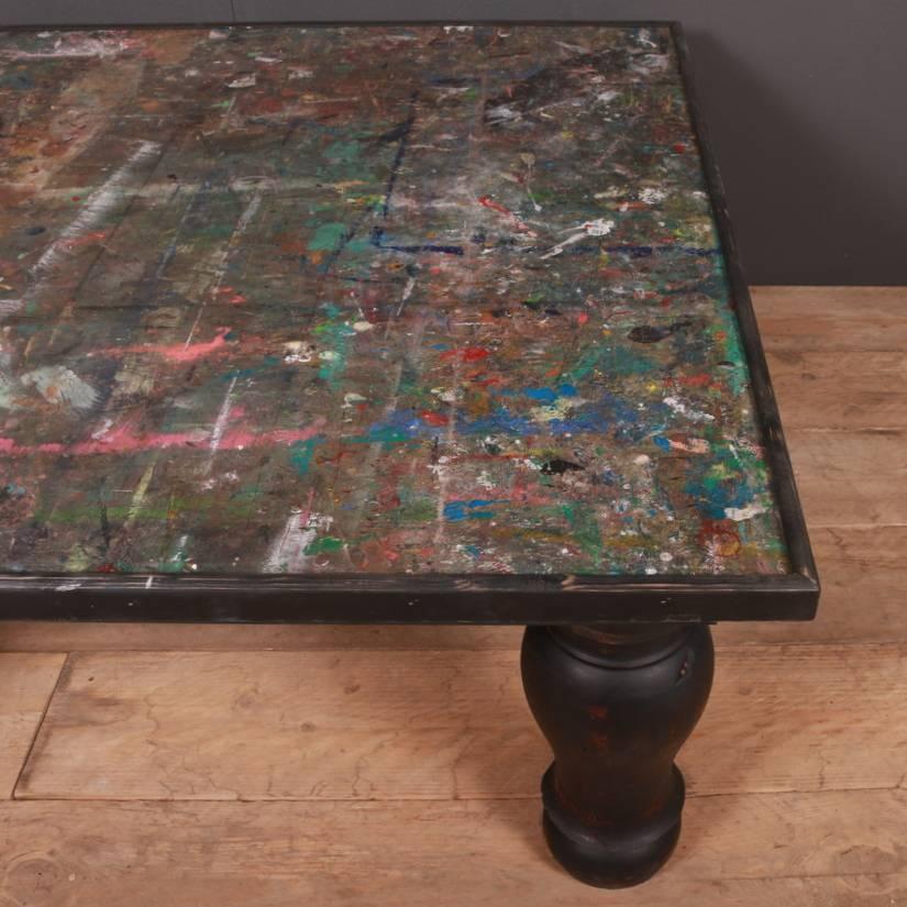 English Large Painted Low Table