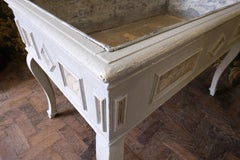 Large painted planter/ jardiniere