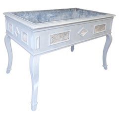 Large painted planter/ jardiniere