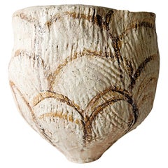 Large Painted Relics Vase Wide Opening II