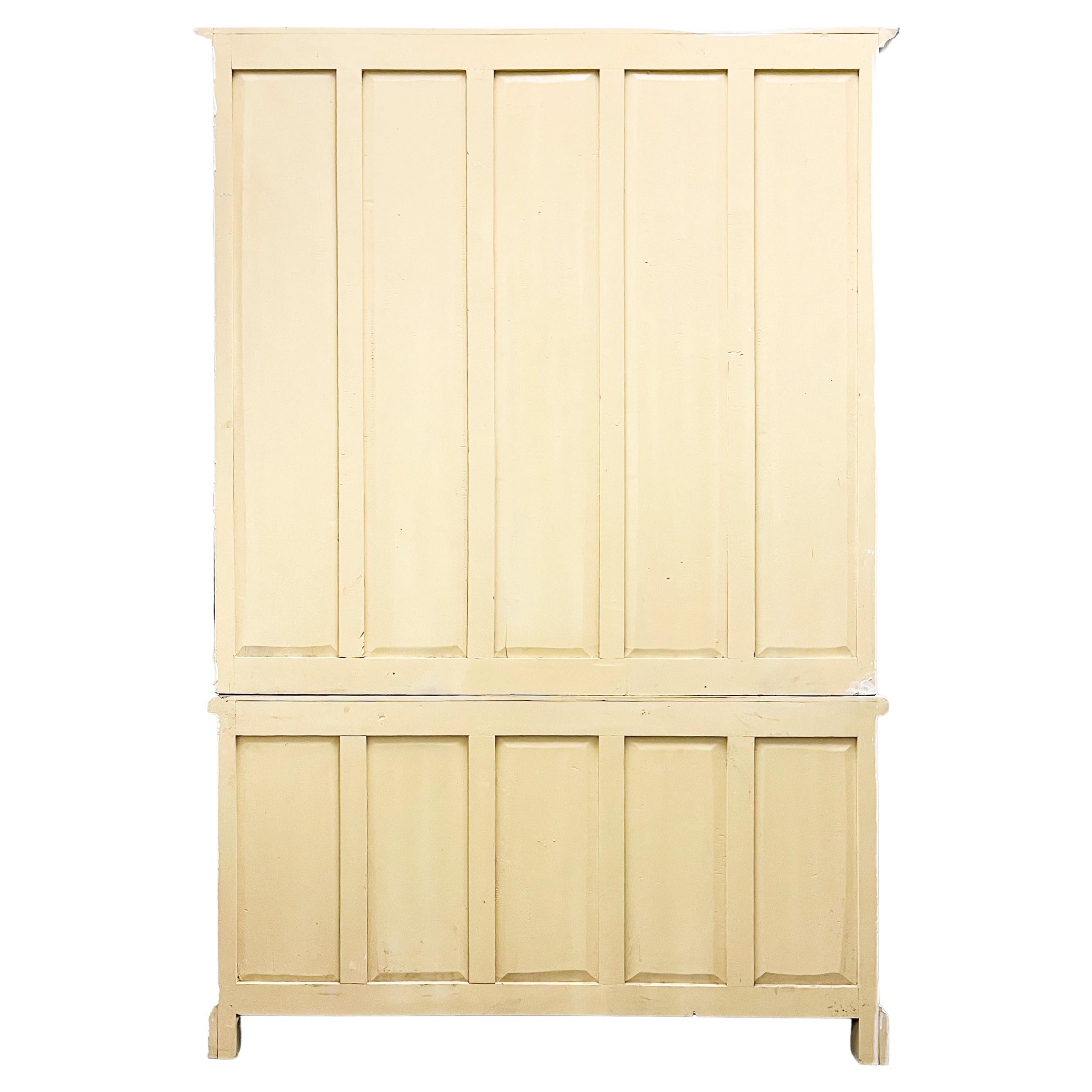 Large Painted Victorian Apothecary Style Glazed Cabinet Cupboard 5