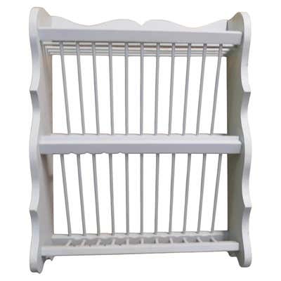 Pine Kitchen Wall Hanging Plate Draining Rack For Sale at 1stDibs