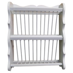 Large Painted Wall Hanging Pine Plate Rack  This useful piece hangs on the wall