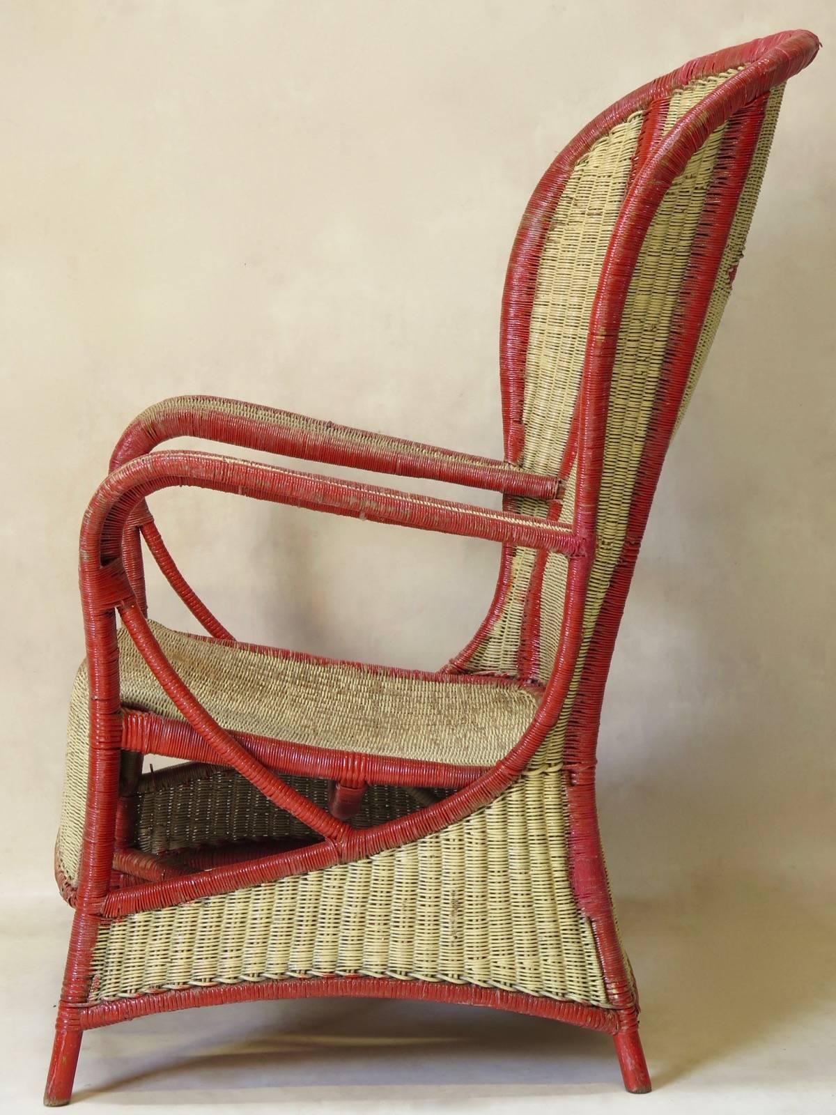 wickerwork chair