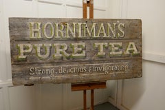 Large Painted Wooden Advertising Sign, “HORNIMAN’S PURE TEA”
